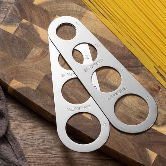 - Måleværktøj til pasta i rustfrit stål med krog