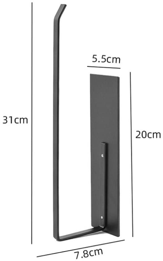 2-delt magnetisk køkkenrulleholder uden boring - Sort