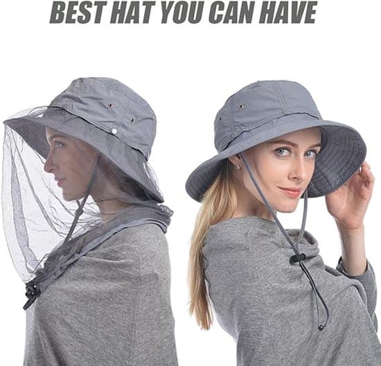 Hovednet hat med skjult net, unisex solhat