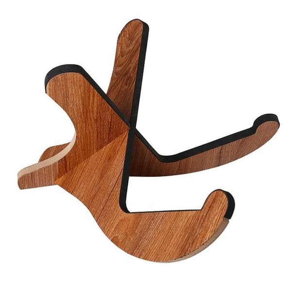 Universellt gitarrställ i trä, stränginstrumentställ, X-formad ram.
