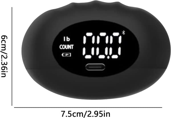 180 kg Digitalt Grebsstyrkemåler & Håndmåler Dynamometer-Sort