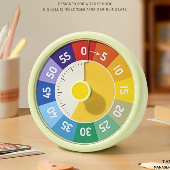 Køkkentimer - Timer - Timer - Børnevenlig visuel timer - Klasseværelse 60-minutters nedtællingstimer