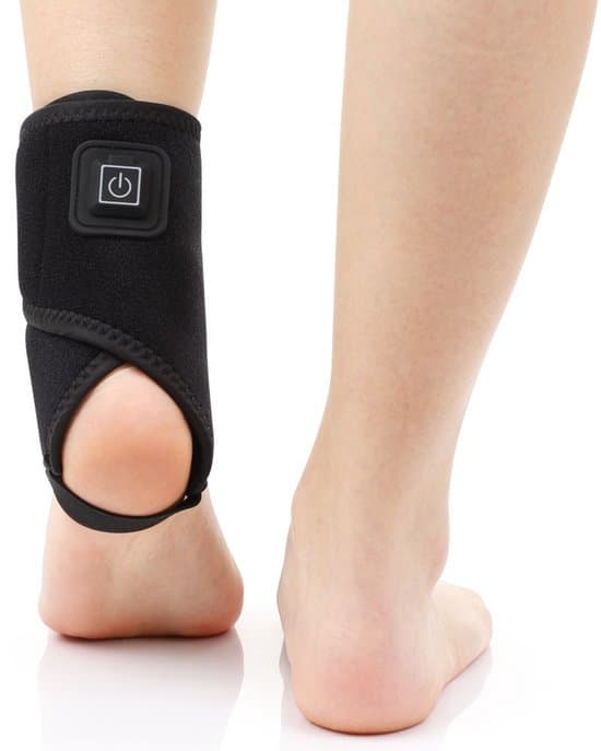 Opvarmet ankelbandage – USB, justerbar, til forstuvning, varmeterapi