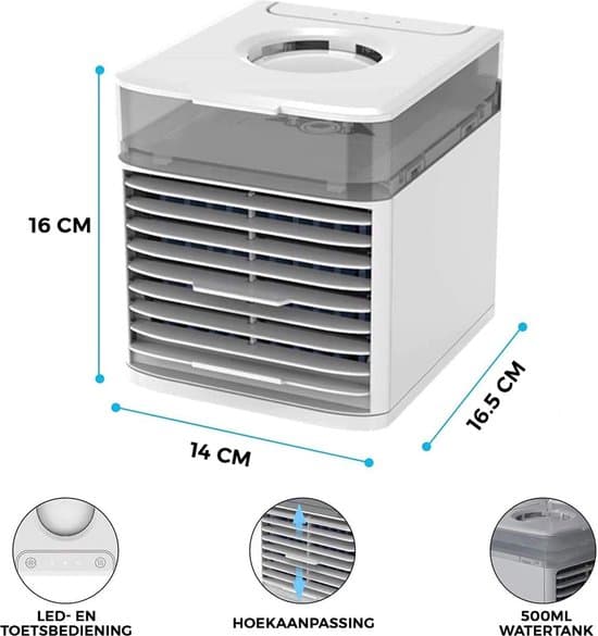 Mini luftkølere - Bærbare luftkølere - Luftfugtere - Airconditionkølere - Bordventilatorer