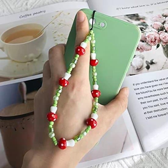 30+6 cm Svampeperle Telefon Snor Håndledsrem