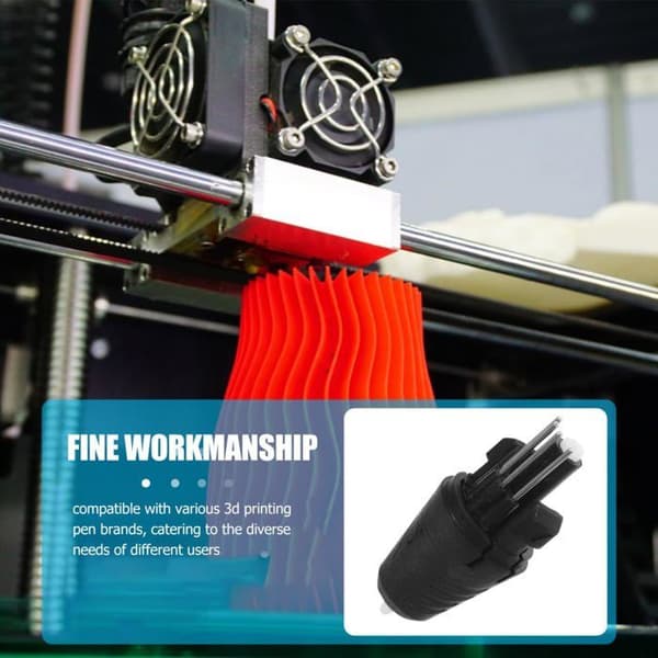3D-printpen til 3D-printere - 3D-printpen-spidsmodul - Sort plastikpen-spids.