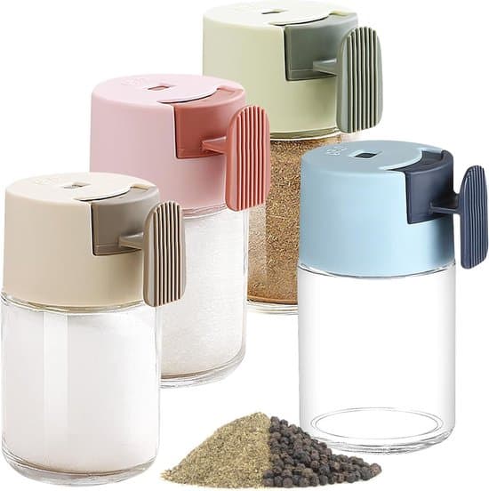 4-pack 100 ml Mini Salt-/Pepparströare Set - 0,5 g Exakt