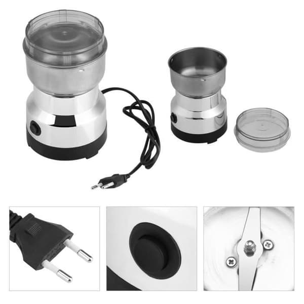 Kaffekværn - Elektrisk - Rustfrit stål - 200 watt - 220 volt