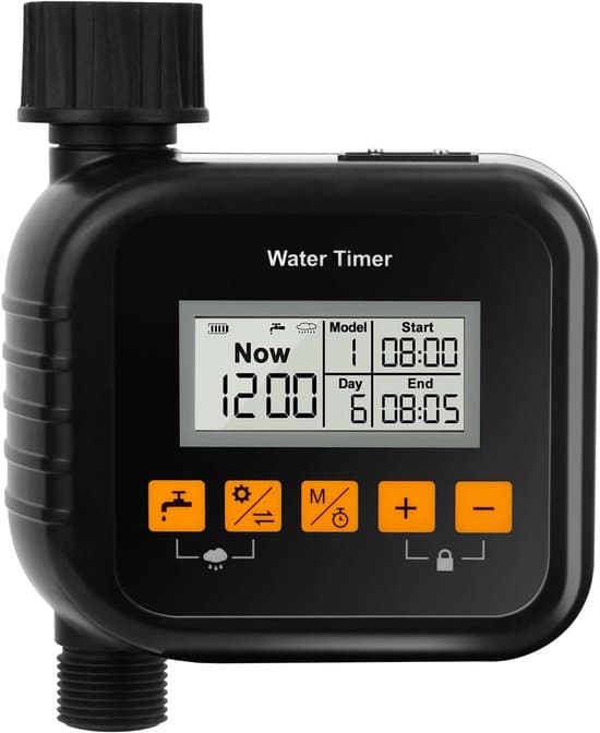 Vattenspridartimer - Slangtimer för trädgårdsbevattning med regnsensor