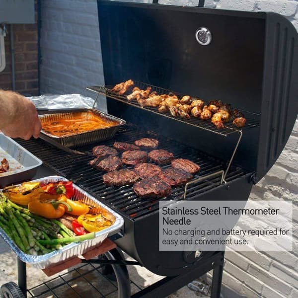 BBQ Termometer - Rustfrit Stål - 60 til 430°C - Bredt Temperaturområde - 1 Styk