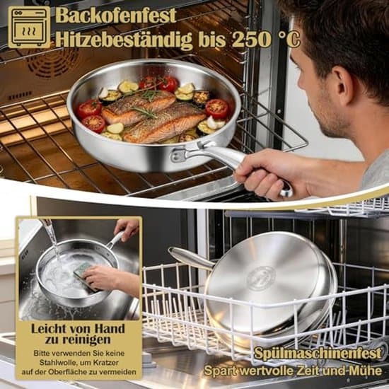 Bageform i rustfrit stål - velegnet til induktionskomfurer - ubelagt design