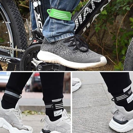 8-delade elastiska reflekterande cykel-/sportbyxklämmor