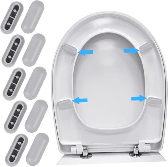 WC-istuimen pehmustesarja, melunvaimennus, 10 kpl