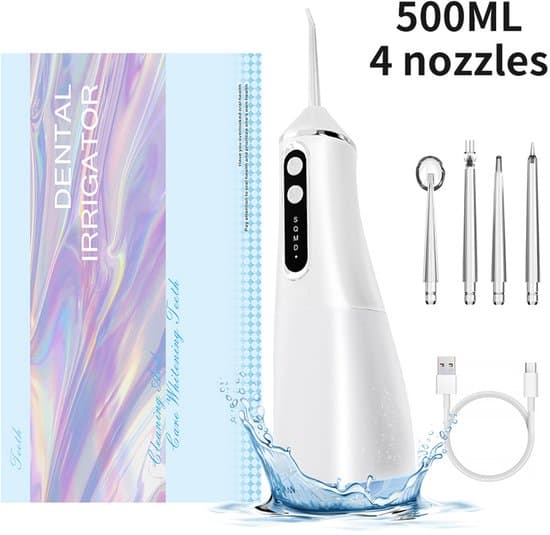 Bärbar Vattenflosser & Tandrengöringskit, Munsköljare, Högtryck