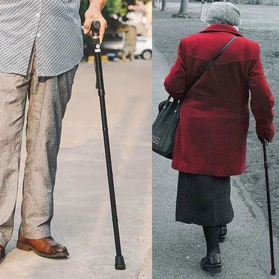 Justerbare og foldbare ergonomiske vandrestave til ældre, bærbare