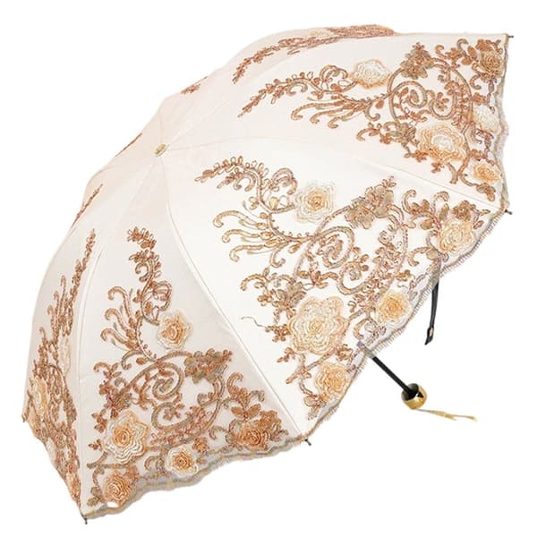 Blondebroderet parasol til kvinder