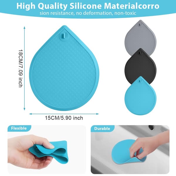 Silikonavloppsproppar - 3-pack 15x18cm Skyddshylsor - Golvhandfat - Universal