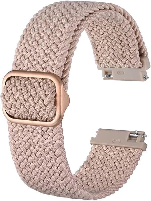 Nylonrem, unisex justerbar flätad ram, 22mm - Rosa
