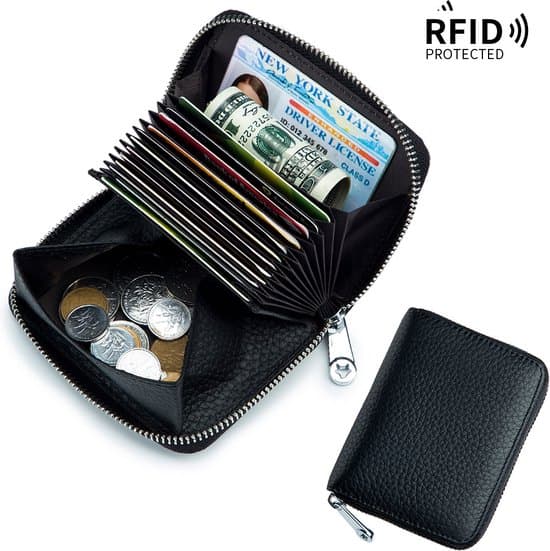 RFID-pung - Kort og mønter - Sort