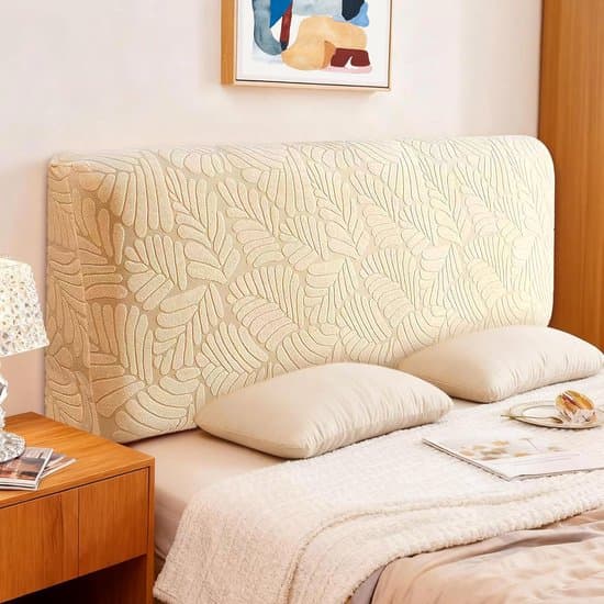 Jacquard-sängynpäätypäällinen -180 cm -Vaalea samppanja