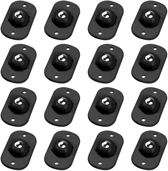 Mini drejehjul - Kuglelejer i rustfrit stål - 360° rotation - Sort