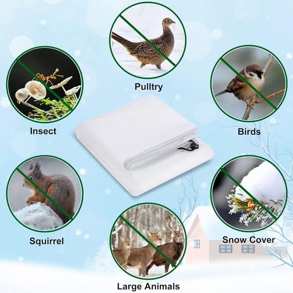 (3-pack) Vinterskyddspåsar för växter 60 x 80 cm, vit