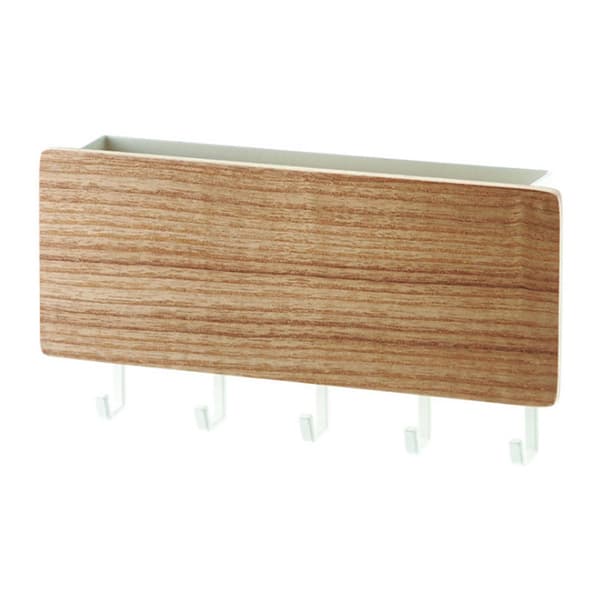 Väggnyckelhållare med 5 krokar, modern design.