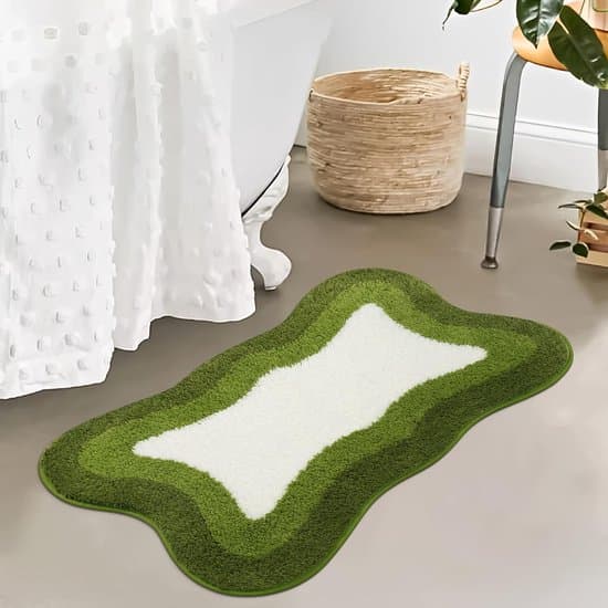 Halkfri badrumsmatta - Grön gradient - 40 x 60 cm