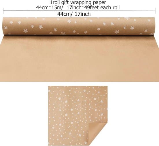 Julklappspapper 44cm x 15m - Miljövänligt presentpapper