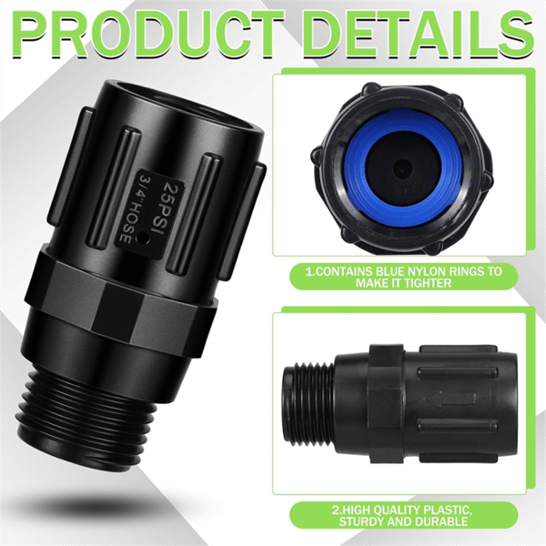 Tryckregulator för droppbevattning (3-pack) 25 PSI