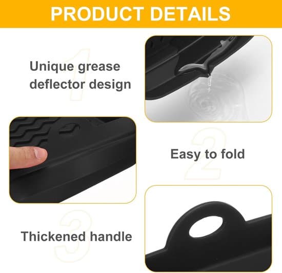 2-pak silikone bageforme til airfryer, foldbart genanvendeligt alternativ til bagepapir, sort, 21 x 20,3 x 5 cm