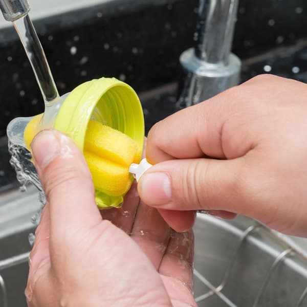 10-delad svampflaskborste nappborste koppnappborste
