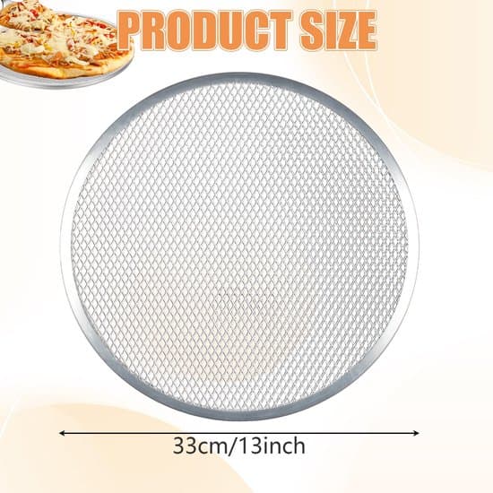 2-delt sølv 20 cm perforerede aluminiums pizzabageforme og -stativer