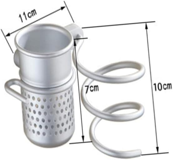 2-delt hårtørrerholder/borestativ - M Style Sort