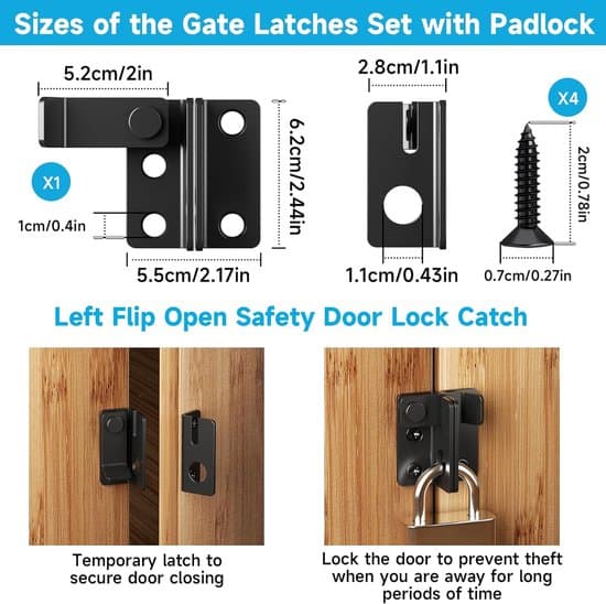 Dørlås - Rustfrit stål - Låsbar - DIN venstre side