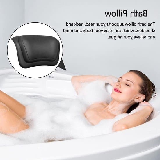 3D Ergonomisk Sugkopp Badnackkudde - Svart