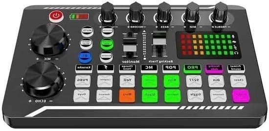DJ Mixer Lydkort - Live Interface - Podcasting Streaming - Dobbelt DSP Chip - 1 kg - Sort