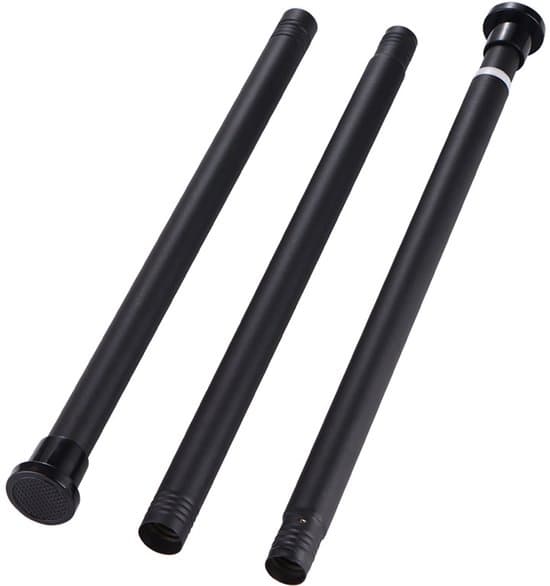 Sort 80-145 cm Udtrækkelig 25 mm Gardinstang uden boring