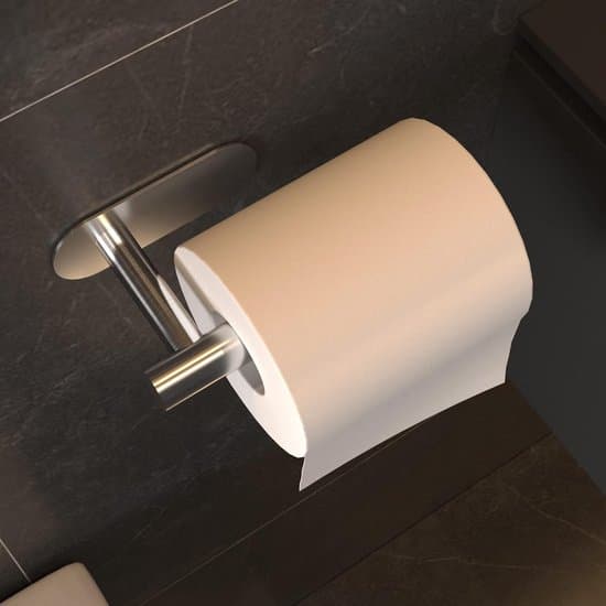 Selvklæbende toiletpapirholder - Rustfrit stål - Stærk klæbemiddel