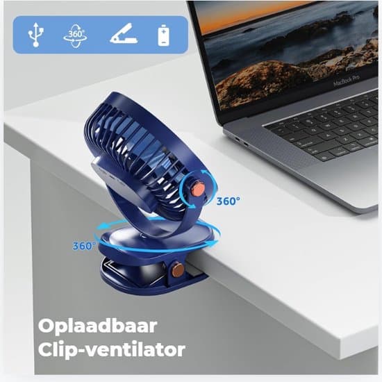 Bordventilator - Gulvventilator - lufthastigheder - svingfunktion - Skrivebordsventilator - USB