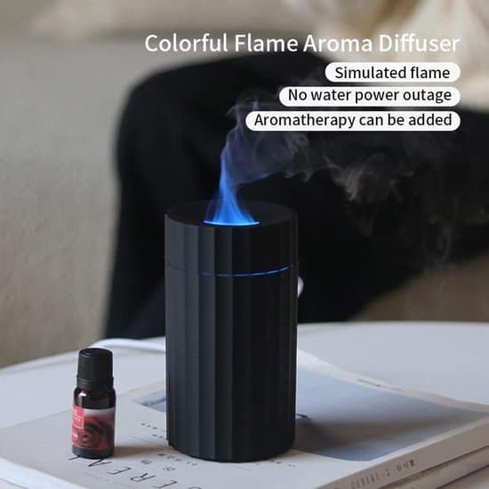 Lämplig för luftfuktare 100 ml mini-diffusor aromaterapi 7 färglampor fast vit
