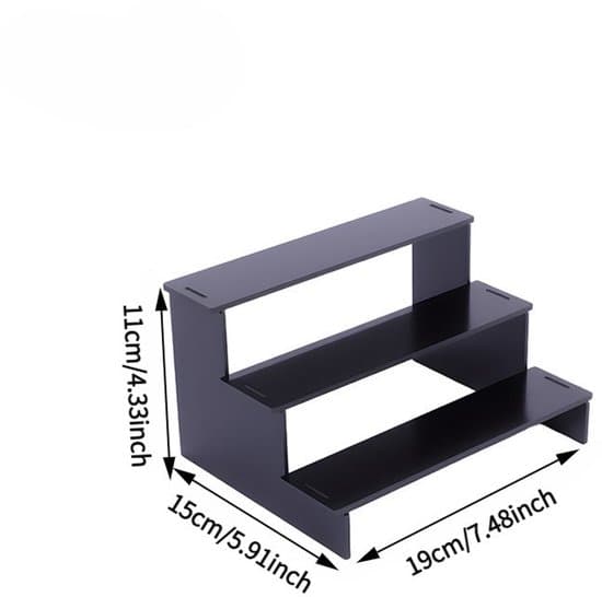 Fire-lags akryl udstillingsstander - 5 cm - Sort
