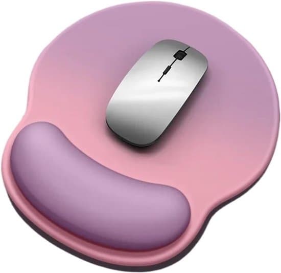 Komfortabel musemåtte Blød musemåtte Håndled Anti-slip Håndledsstøtte Måtte Computermusemåtte til kontor Gaming PC (Lilla og pink)