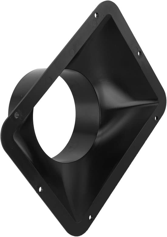 Vægmonteret flangeventilationsforbindelse, ABS-kanalventilatoradapter til emhætter, 100mm/150mm, sort.
