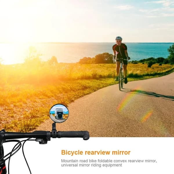Cykelbackspeglar, 2-pack, 360° roterande, styrändsspeglar, 8cm
