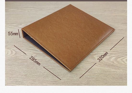 Premium A4 ringbind - Høj kvalitet, blød tekstur - Kunstlæderlook - Tre-huls binding - 55 mm