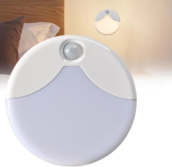 2-pack batteridrivna rörelsesensor magnetiska LED-skåpsnattlampor