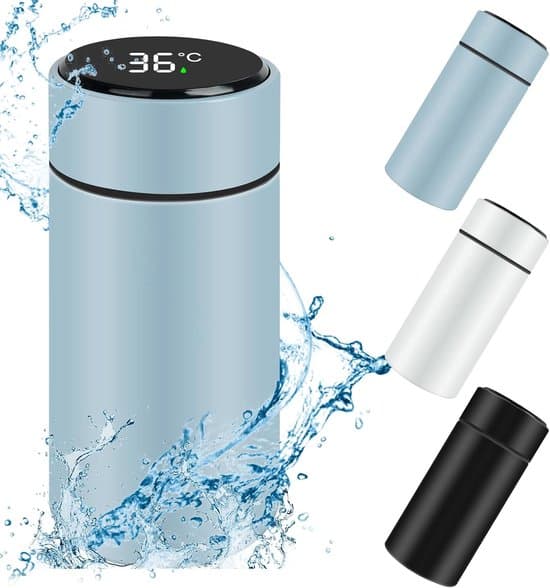 500 ml Smart Termoflaske i Rustfrit Stål med LED Temperaturdisplay (Blå)