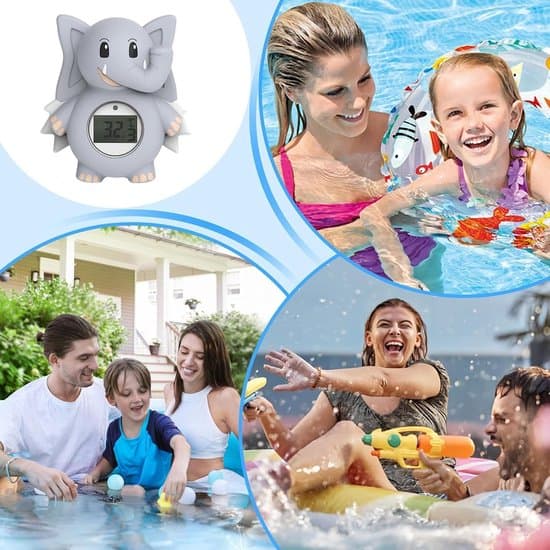 Babybadekartermometer, digital elefantformet smart bade- og poolmonitor