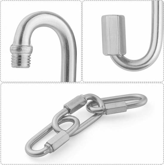 M5 Quick-Connect Ring - Rustfri Stål Kædeforbinder - 16 stk. pr. pakke
